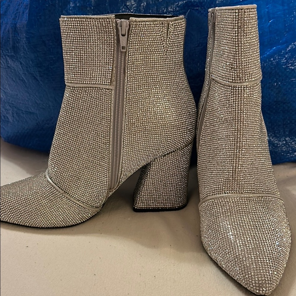 A New Day Silver Ankle Boots
